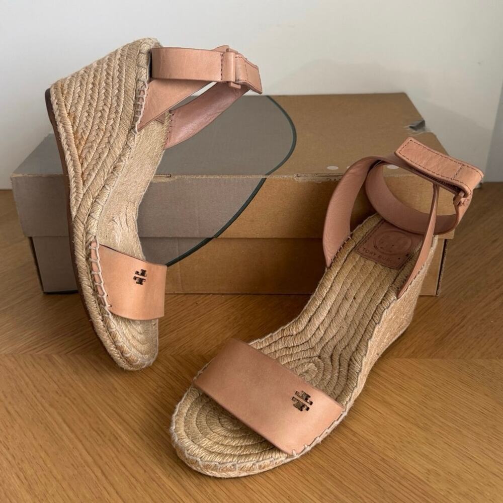 Tory Burch Bima 2 Espadrille Women Strappy Wedge Sandals - SZ 6.5